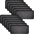 8 Pcs Multi Purpose Boot Tray Pet Feeding Mat Anti Slip Waterproof Protection Shoe Mat for Indoor Outdoor(Black, 30 x 15 x 1.2 inch)