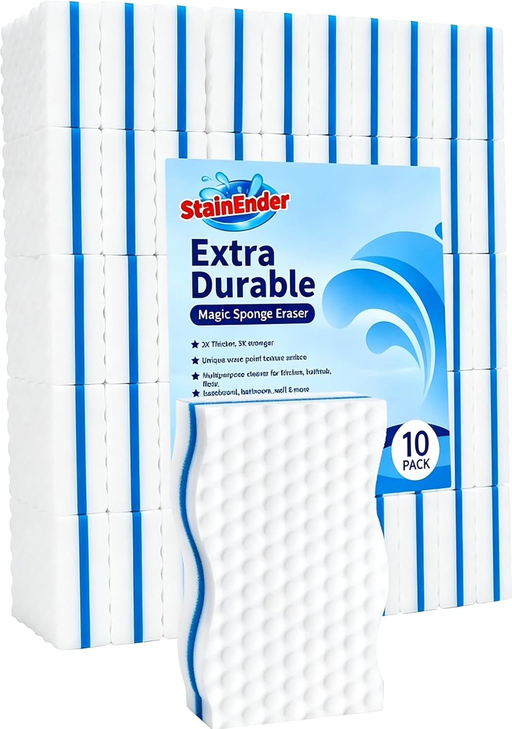 10 Pack Magic Eraser Sponge Pads, Extra Thick Melamine Sponges