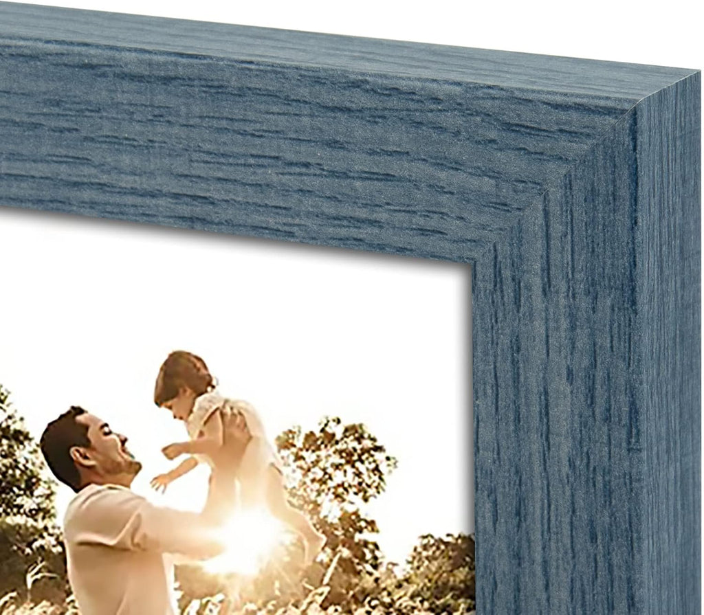 Golden State Art 5x7 Double Picture Frame, Hinged 2-Photo Frame,Blue1 Pack