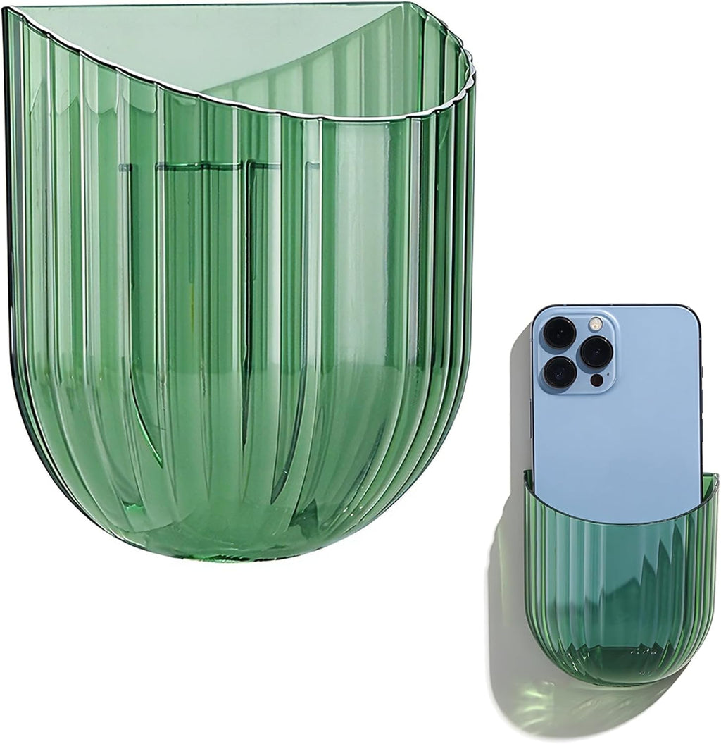 Adhesive Wall Mount Storage Caddy, Pen & Remote Holder(Green 1PCS)