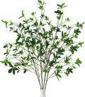 Krissing 4Pcs Artificial Greenery Stems, 44inch Fake Ficus Twig Branches