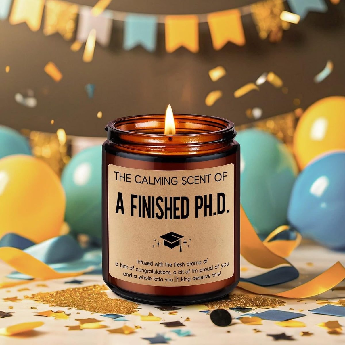 LEADO Grad Candle, PhD Graduation Gifts - Doctorate Graduation Gifts, 2026