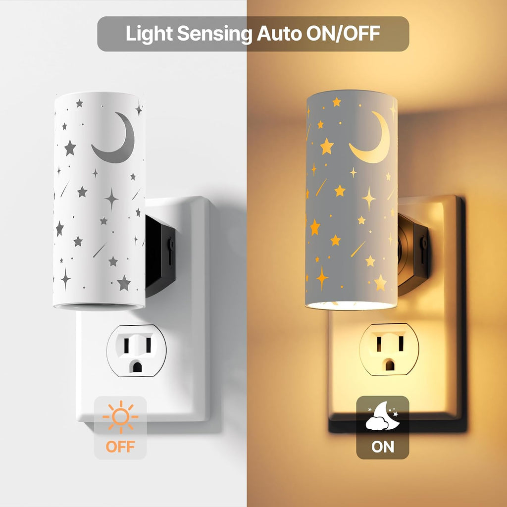 LED Night Lights Plug into Wall, Bright Nightlights, White Stars