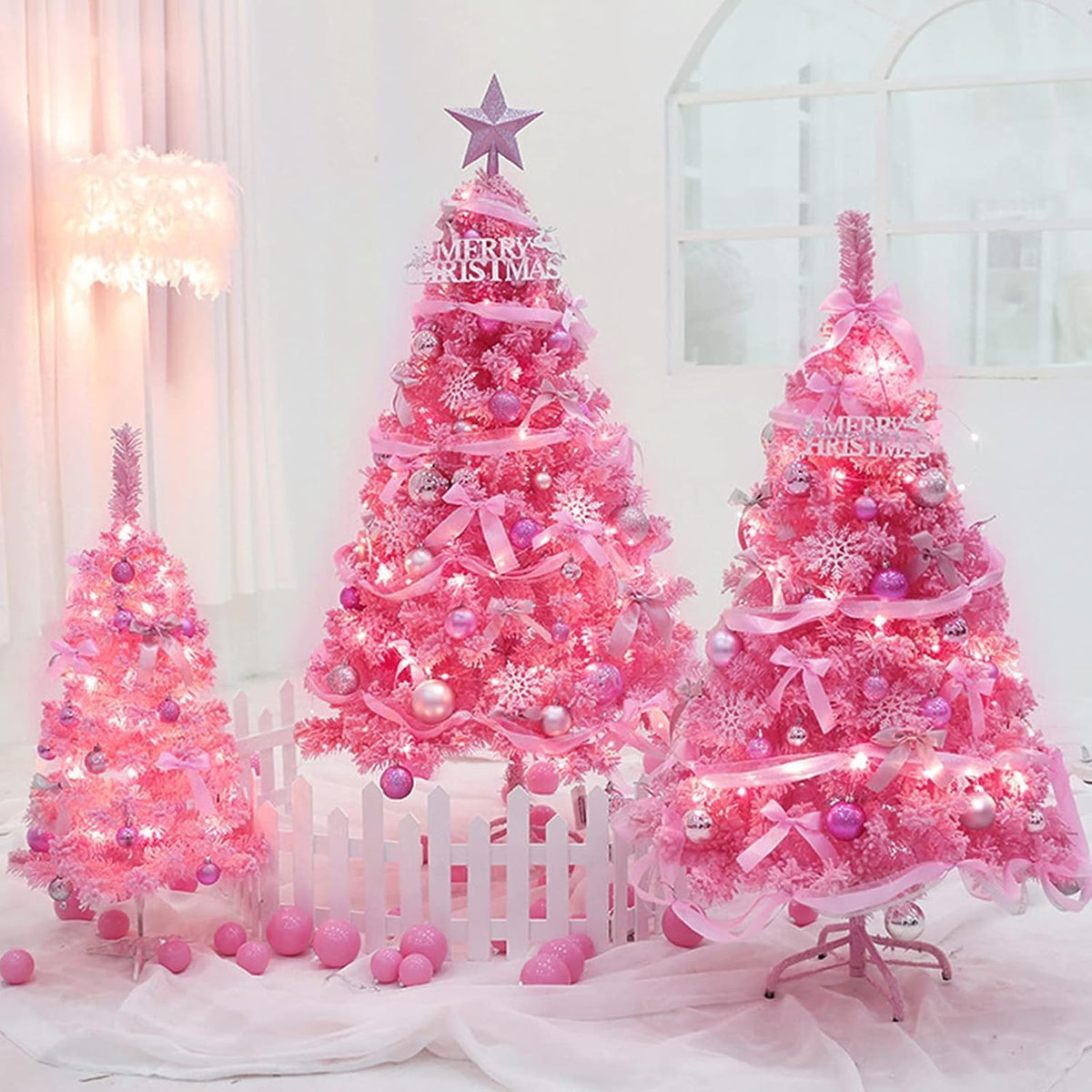Minetom Pink Christmas Lights 100 Count 20 Feet Incandescent Bulb