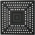 Square Silicone Shower Drain Hair Catcher, Black