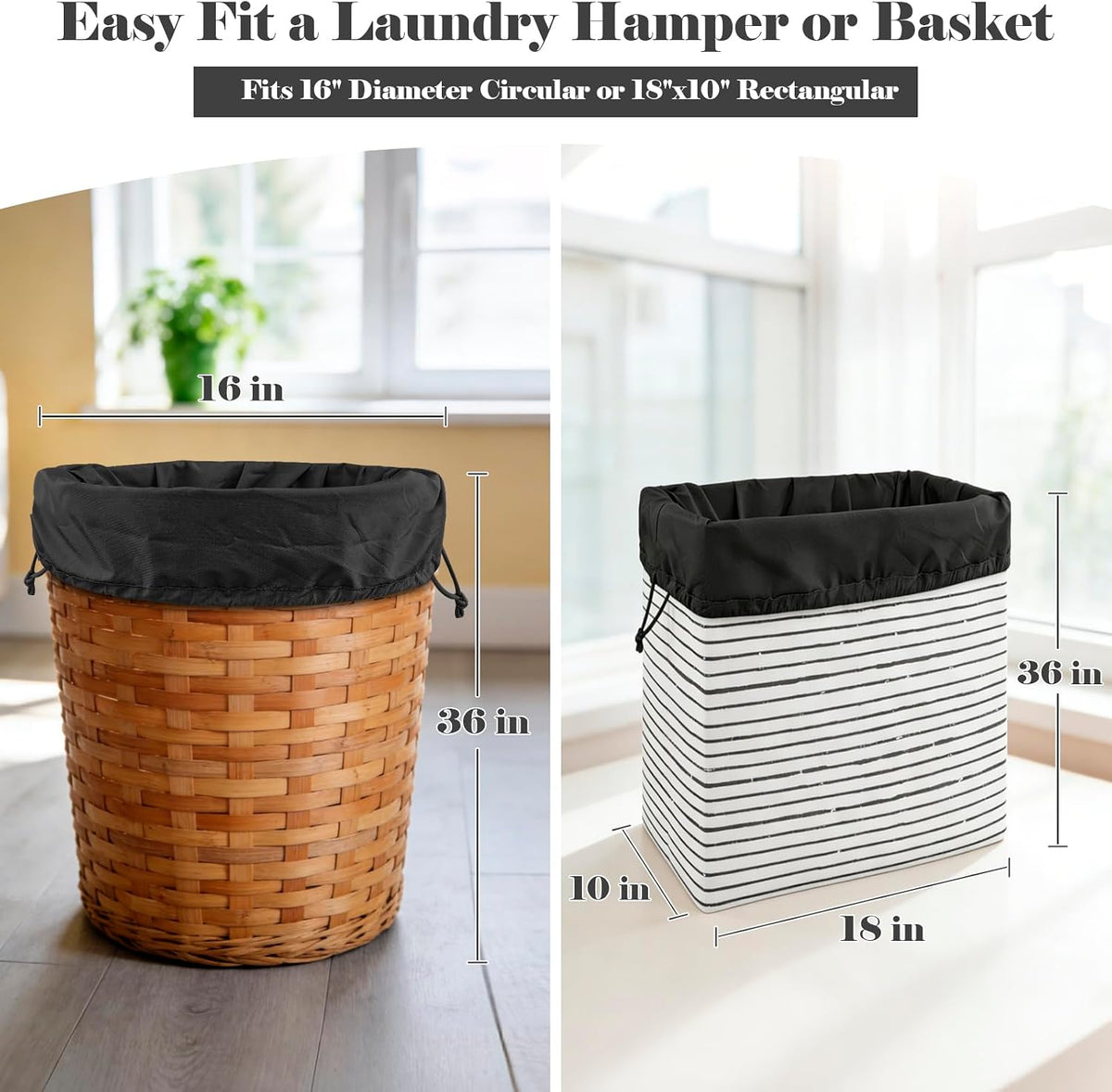 Heavy Duty Nylon Laundry Bag 28"x40" Drawstring Storage for Home