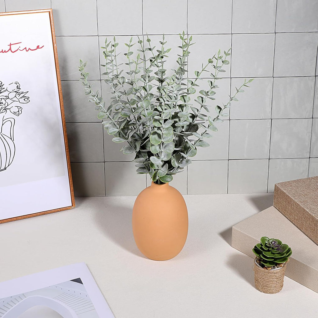 KALIONE 20 Pcs Eucalyptus Stems Artificial Flowers, Artificial Flowers for Decoration, Greenery for Vase, Faux Eucalyptus Stems for Home Office Flowers Bouquet Centerpiece Wedding Decoration
