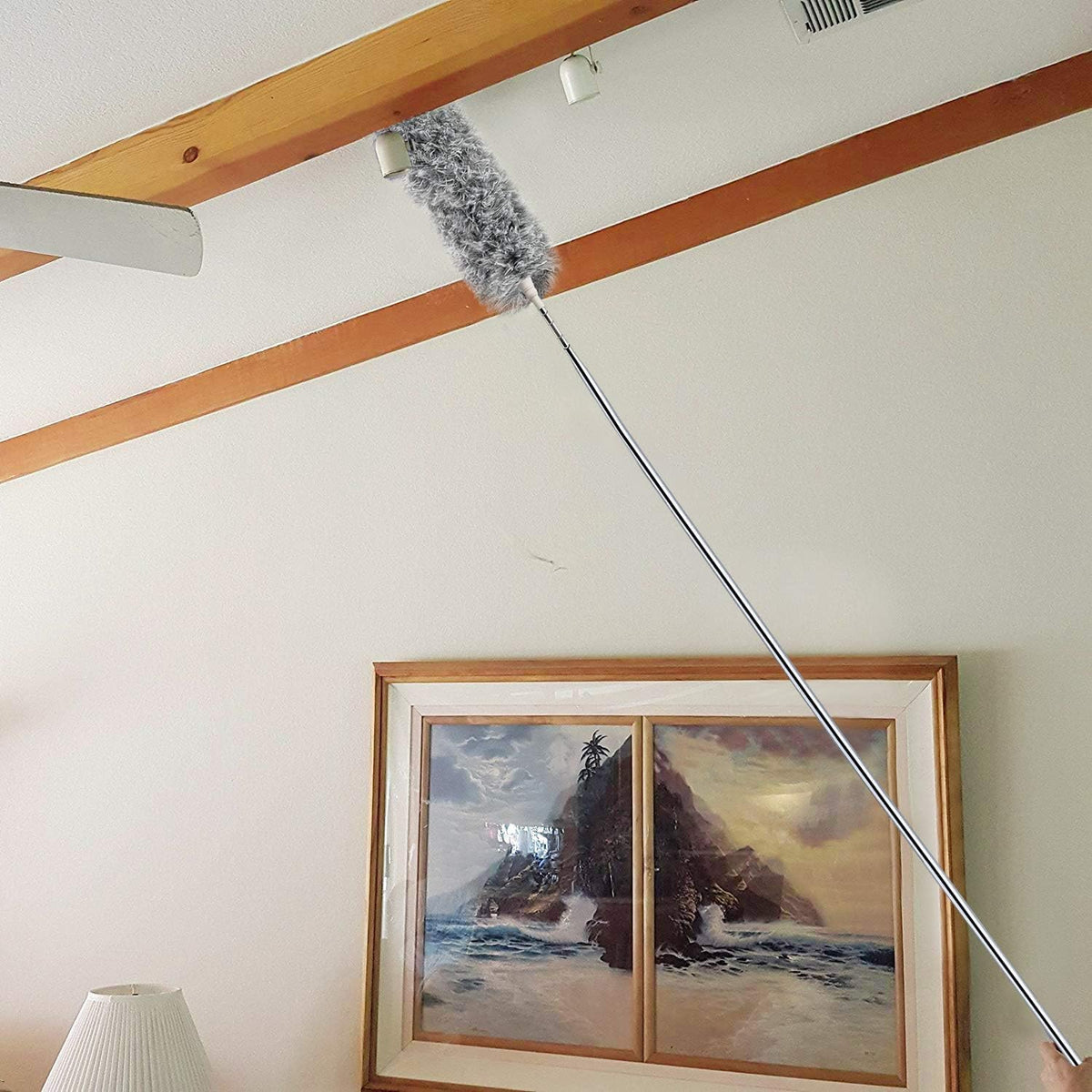 UIMO Microfiber Ceiling Fan Cleaner with 30–100" Telescopic Pole