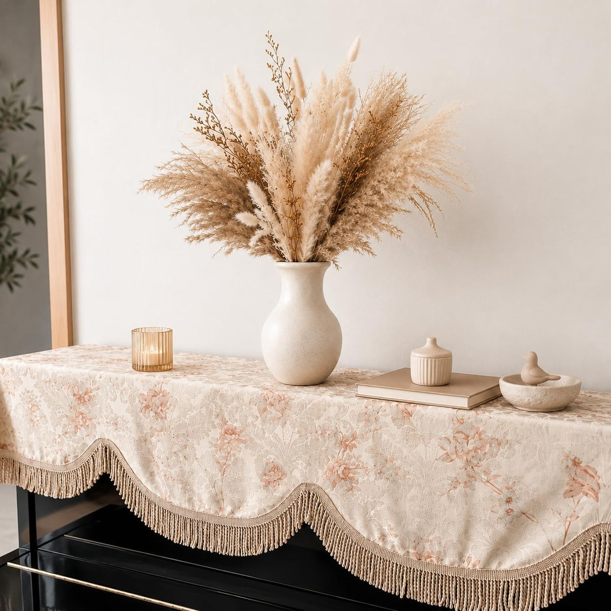 112 PCS Natural Dried Flowers 17inch Boho Pampas Grass for Farmhouse Decor