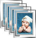 Vienrose 4x6 Picture Frame, Silver Edge Glass Frame, 4 Pack