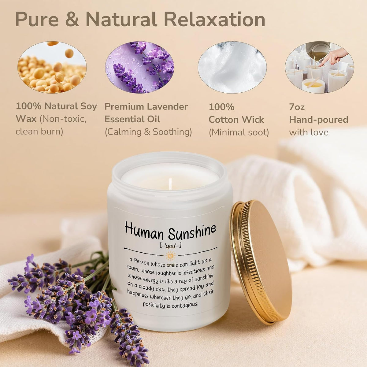 Teacher Gifts, Thank You Gifts for Women,Appreciation Gift, Lavender Candle