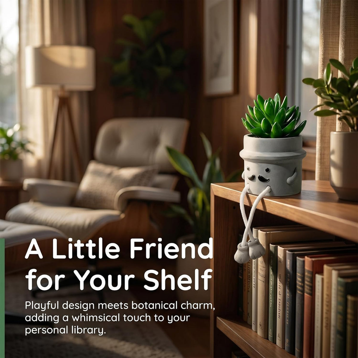Fake Plant with Gray Flower Pot Artificial Succulents Plant for Indoor Bathroom Desk Office Windowsill Kitchen Live Faux Plant Decor Accessories 1PC