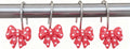 Twofishes Home Fashion Red Shower Curtain Rings Pack of 12