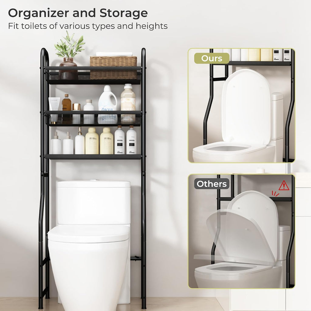 3-Tier Over The Toilet Storage Shelf, Bathroom Over Toilet Organizer