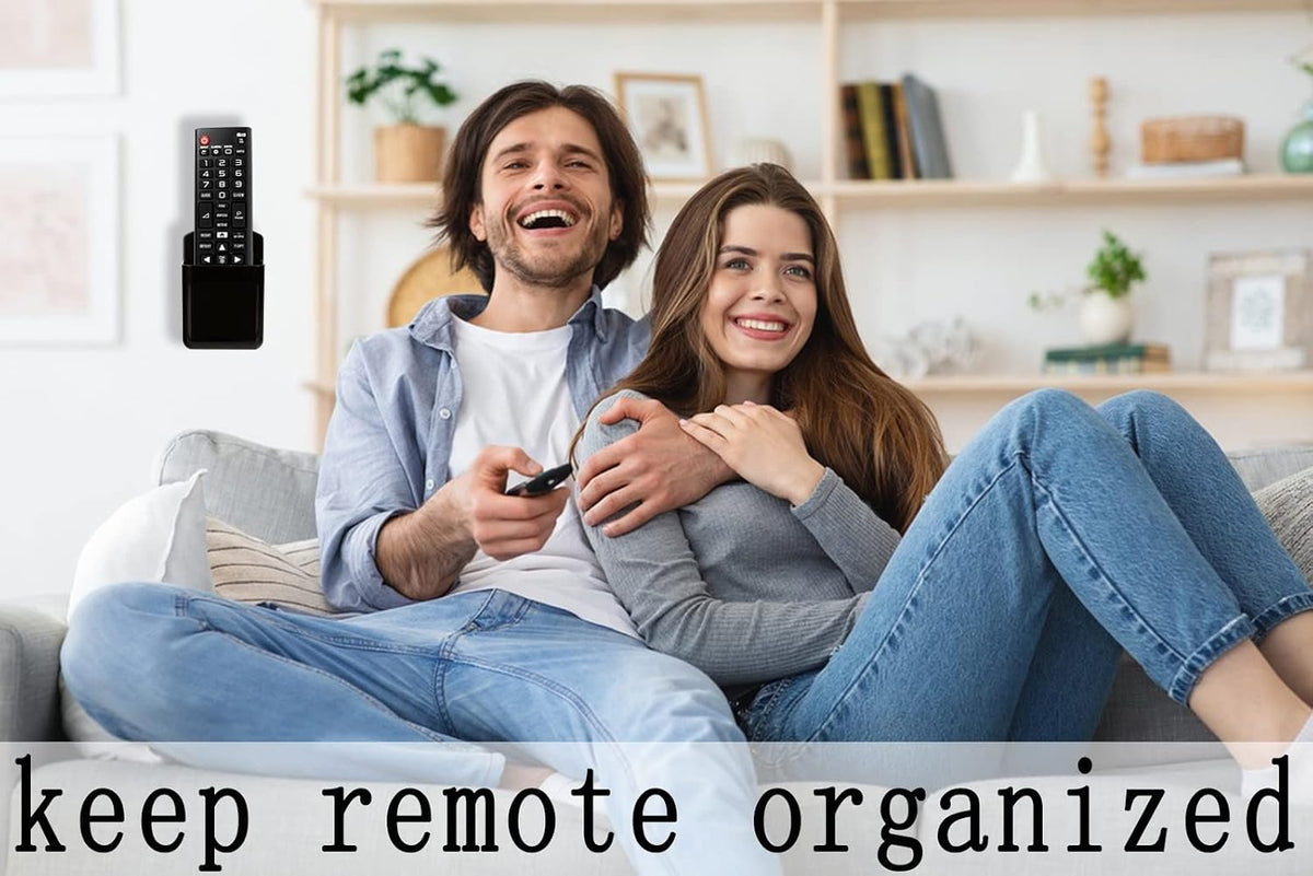 Pack of 2 Self Adhesive TV Air Conditioner Remote Control Holder Wall Mount Storage Box Organizer