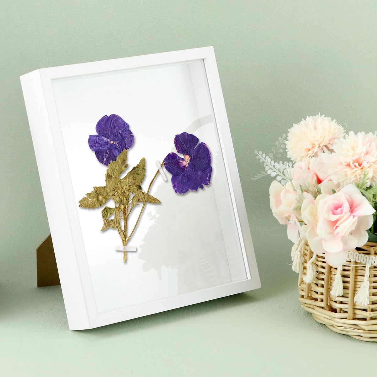 QWORK 8 x 10in Shadow Box Picture Frames - MDF Wood with Acrylic Front, 3 Pack Square Shadow Boxes Display Cases for Photos, Crafts, and Keepsakes