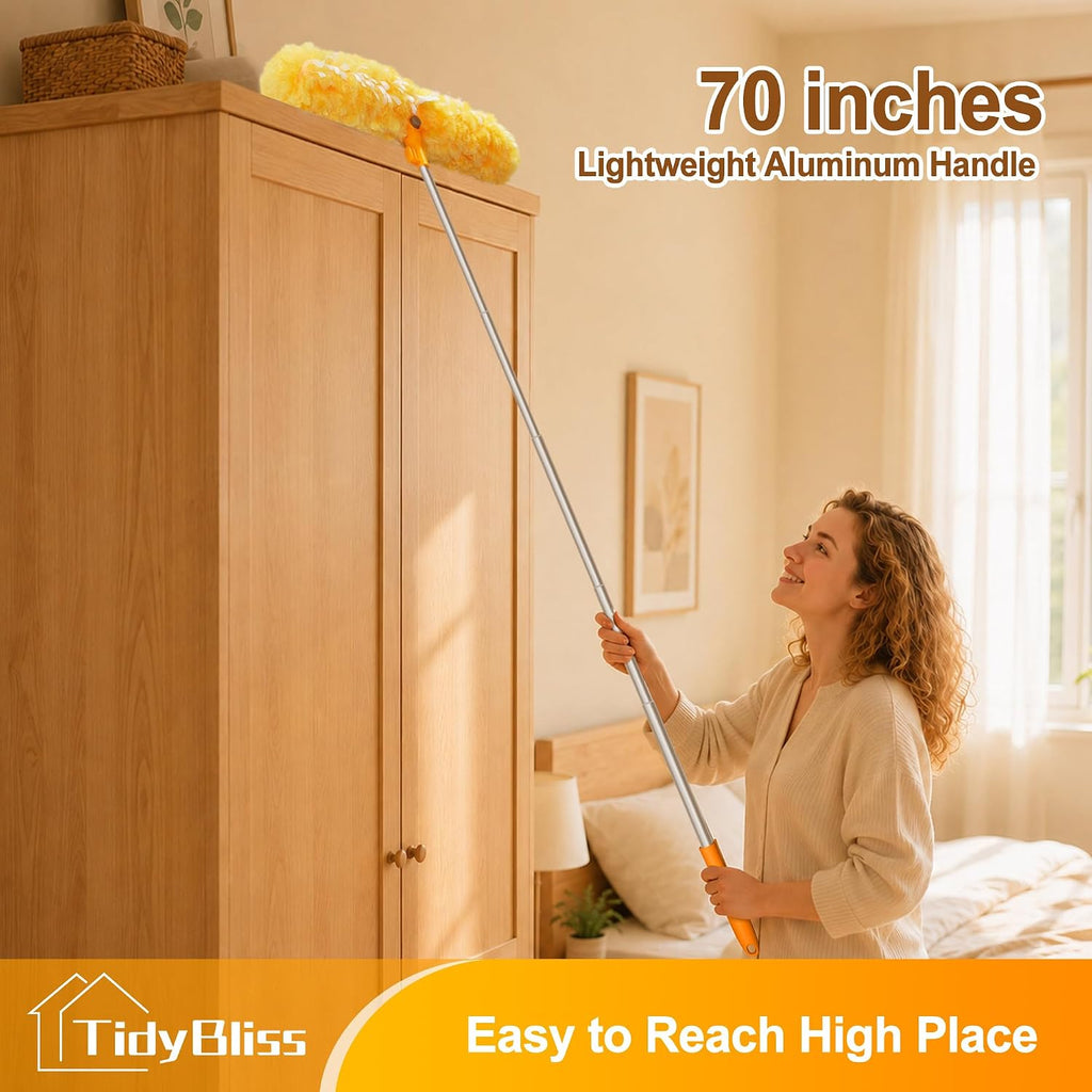 TidyBliss 6 ft Long Dusters for Cleaning Compatible with Swiffer