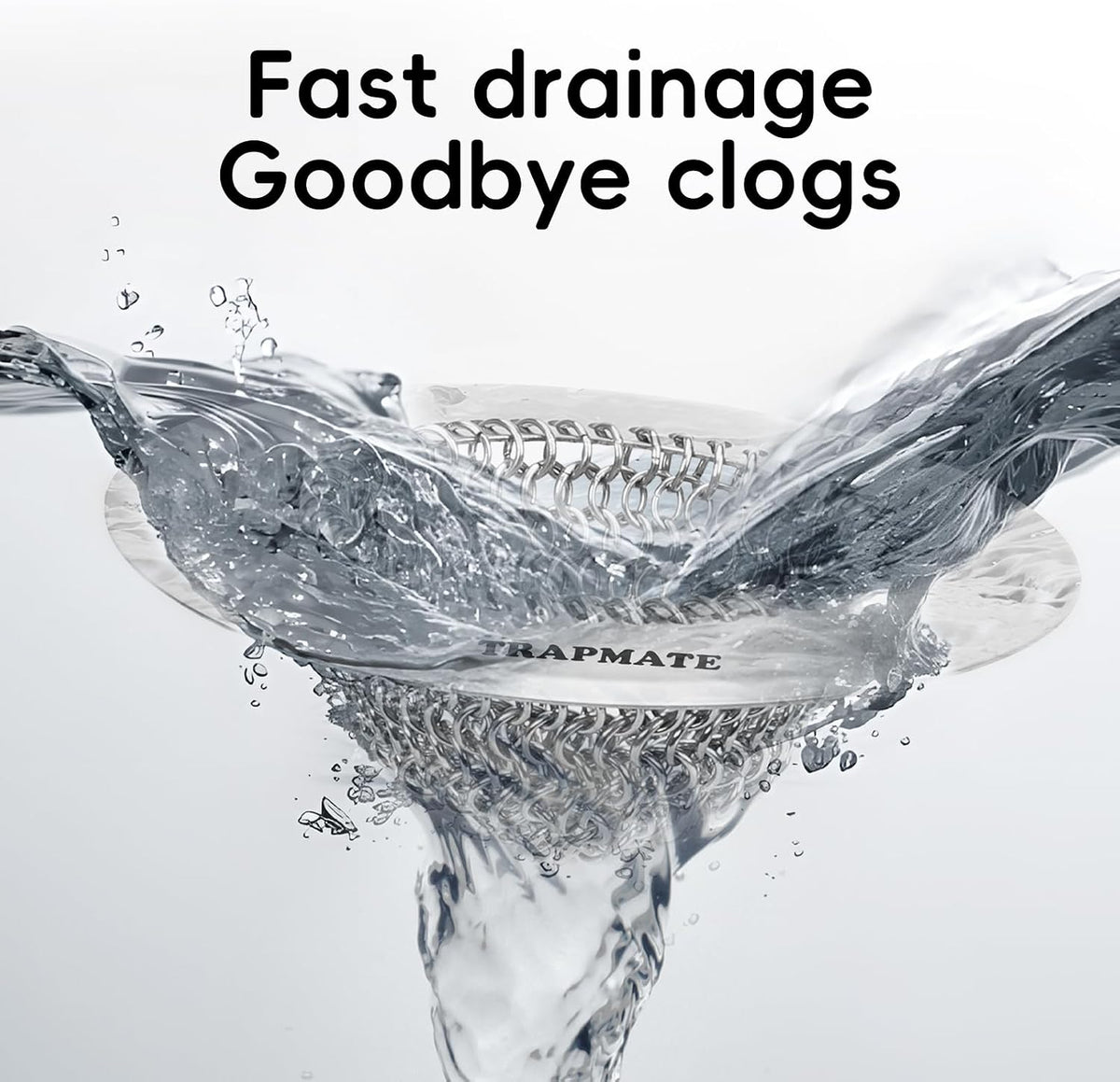 TRAPMATE 2 Pack Bathtub Drain Hair Catcher Shower Drain Cover Protector