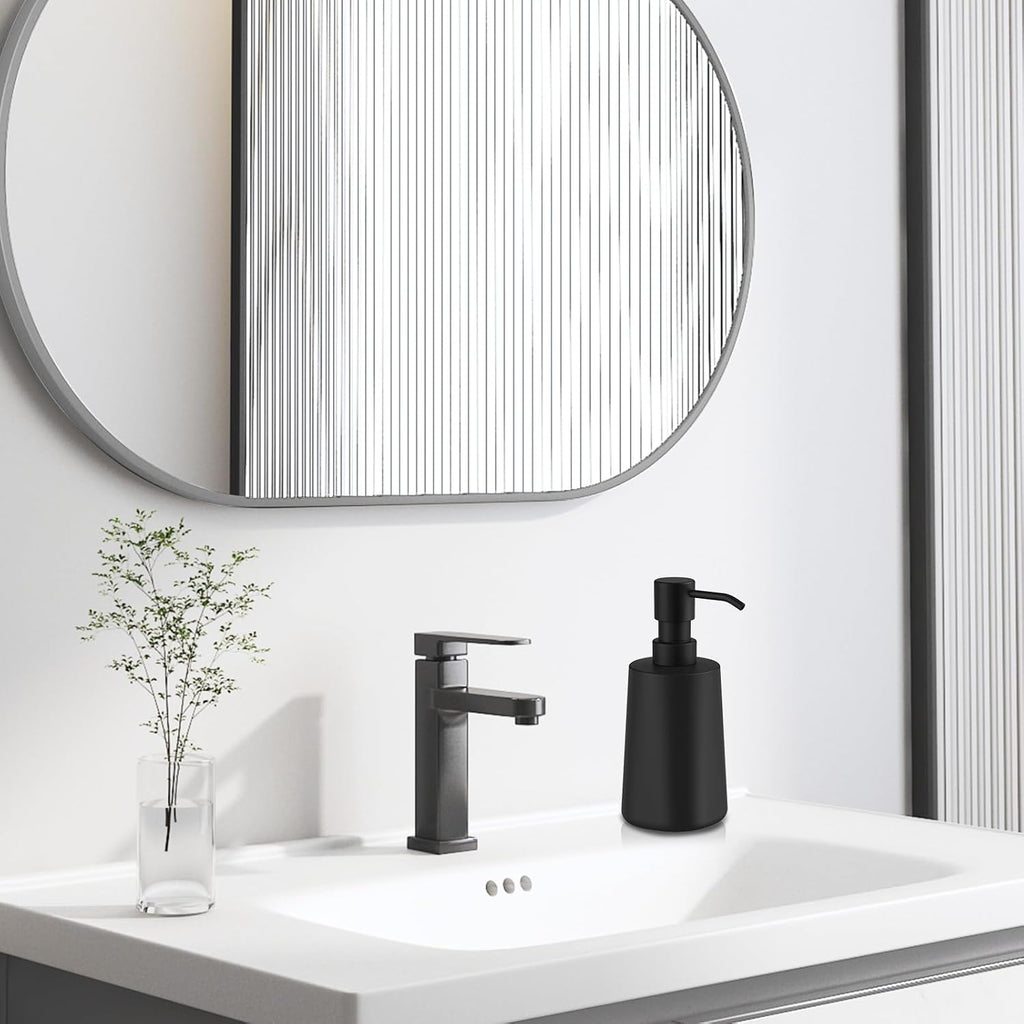 Ceramic Soap Dispenser Bathroom/Kitchen, Stainless Steel Pump