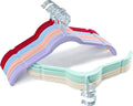Sishynio Velvet Hangers 30 Pack, Non-Slip Slim Felt Hangers Colorful
