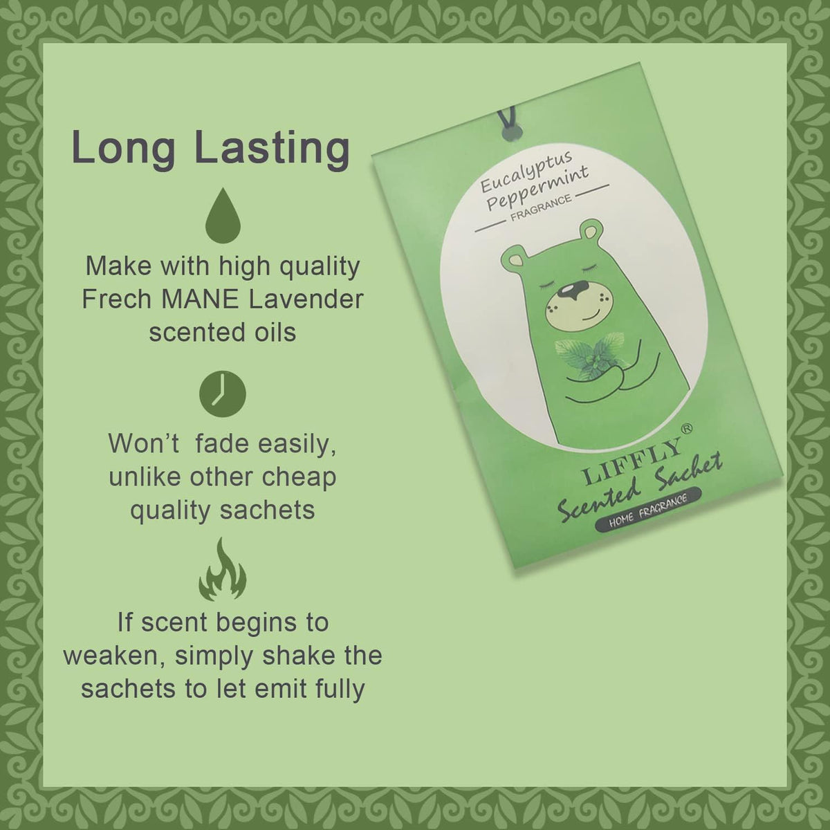 14 PCS Eucalyptus Peppermint Scented Sachets for Drawers and Closets Gift