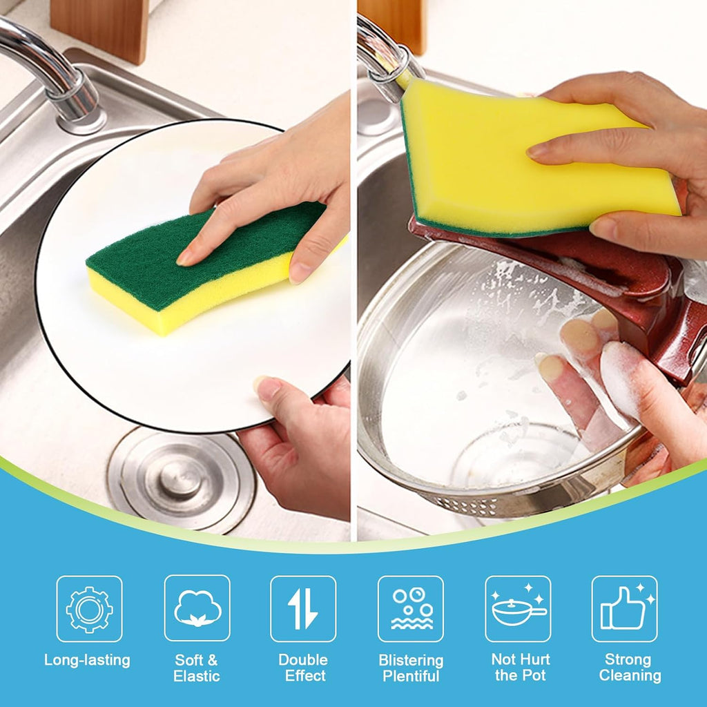 AIDEA Sponges Kitchen, 12 Pack XL Heavy Duty Dish Sponges, Cleaning Sponges