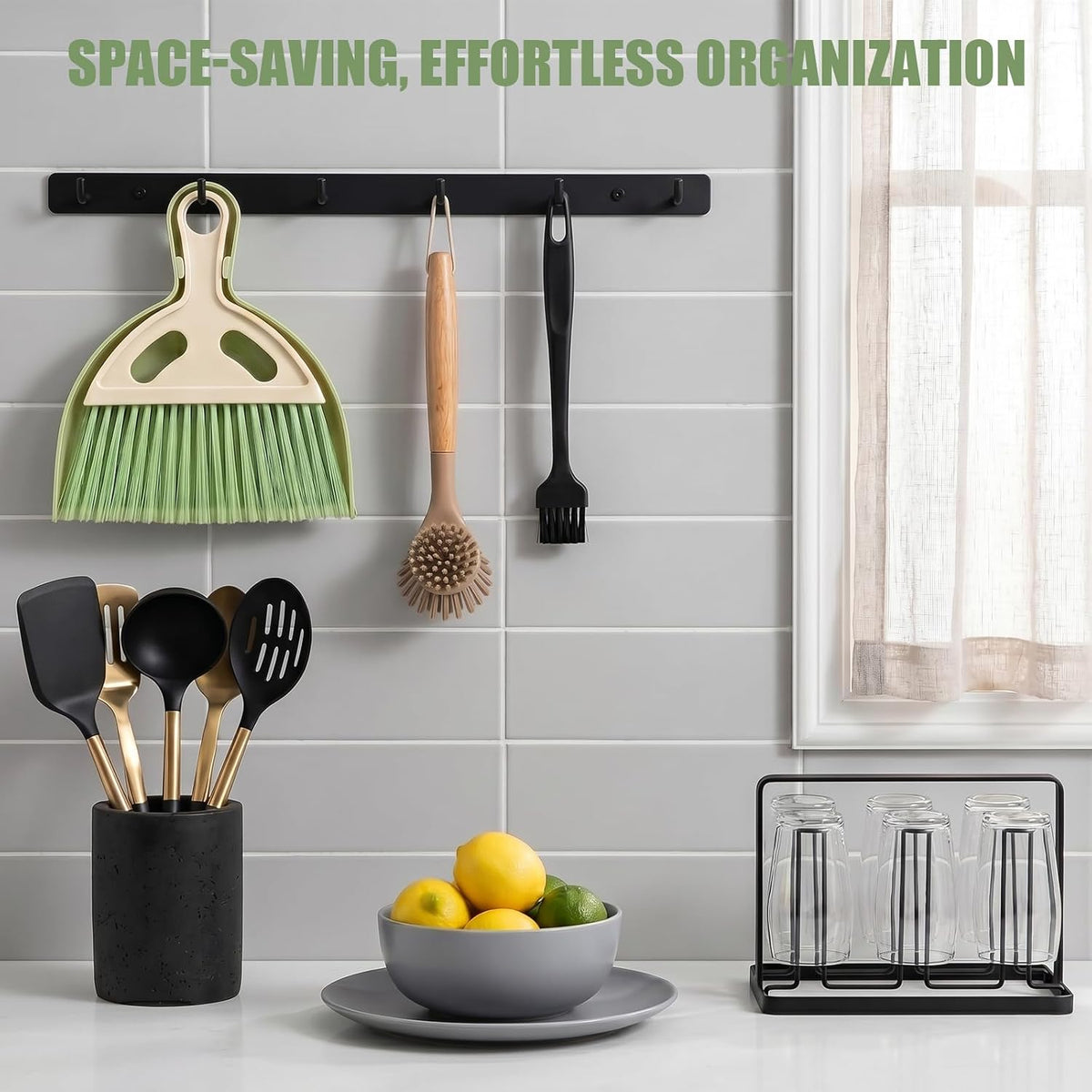 6 Pcs Small Dustpan and Brush Set, Portable Compact Mini Broom and Dust Pan