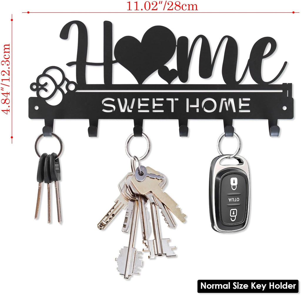 “Home Sweet Home”Key Holder wall Mount(Normal Size:11.02x4.84inches)