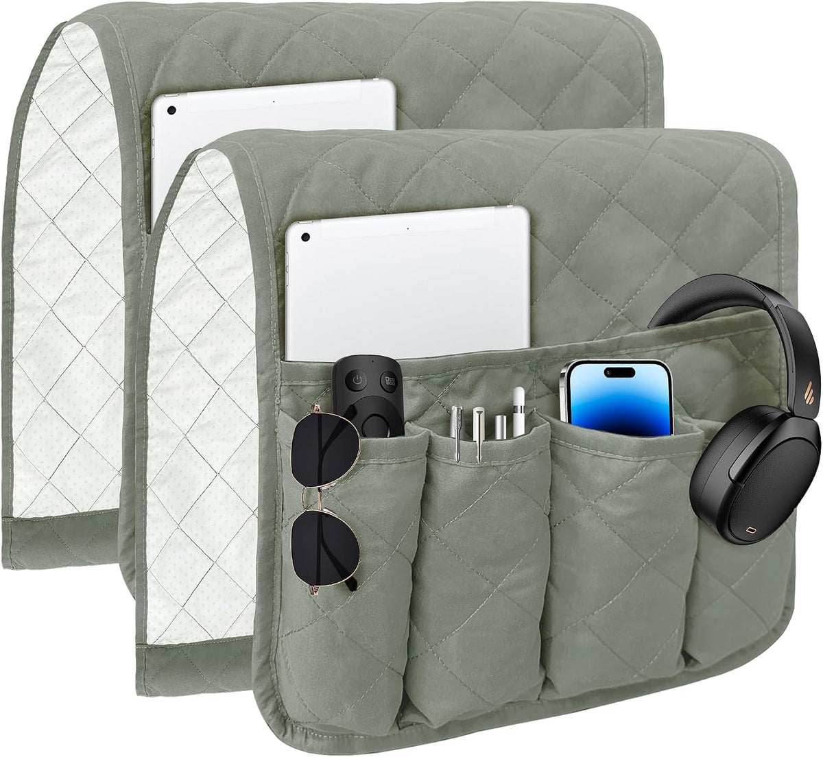 MEHIDFY Armchair Caddy for Recliner, Couch Armrest Organizer Set of Two