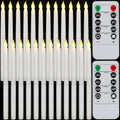 Tuanse 24pcs 11" LED Flameless Taper Battery Candles for Halloween, Ivory
