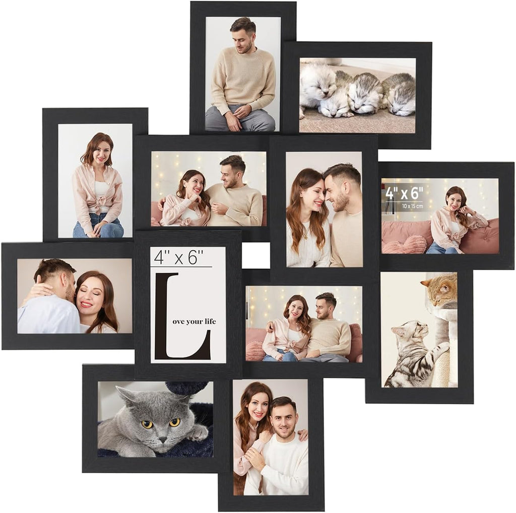 SONGMICS 12-Pack 4 x 6 Collage Picture Frames with Glass Front