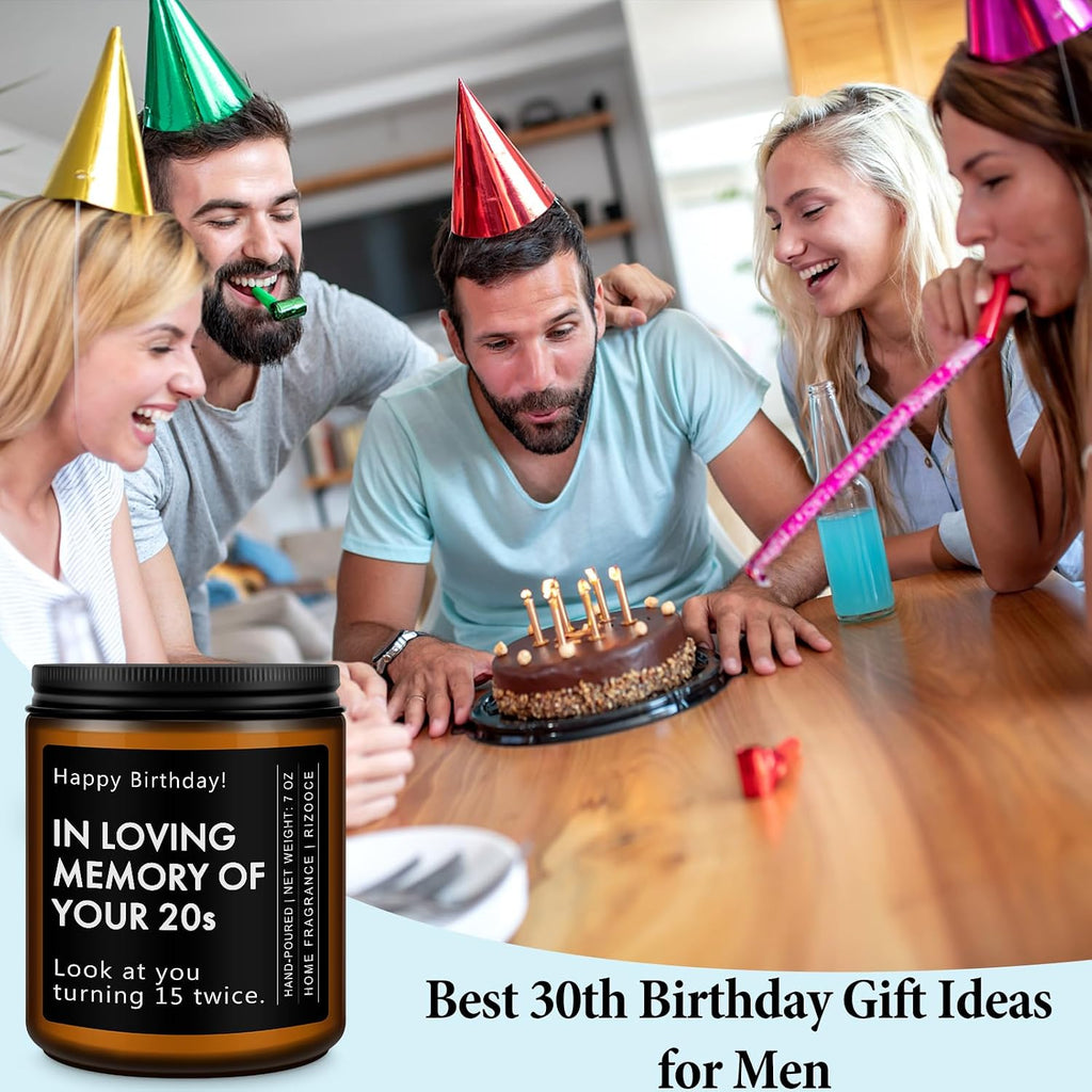 30th Birthday Gifts for Men Women, 1996 Birthday Scented Candle