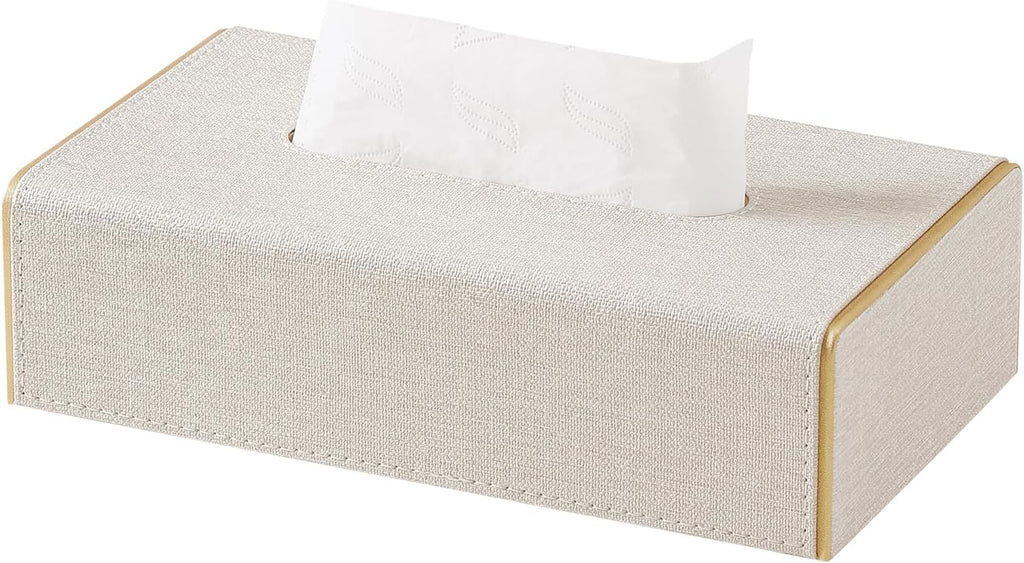 Low Profile Tissue Box Cover Rectangle with Magnetic Closure