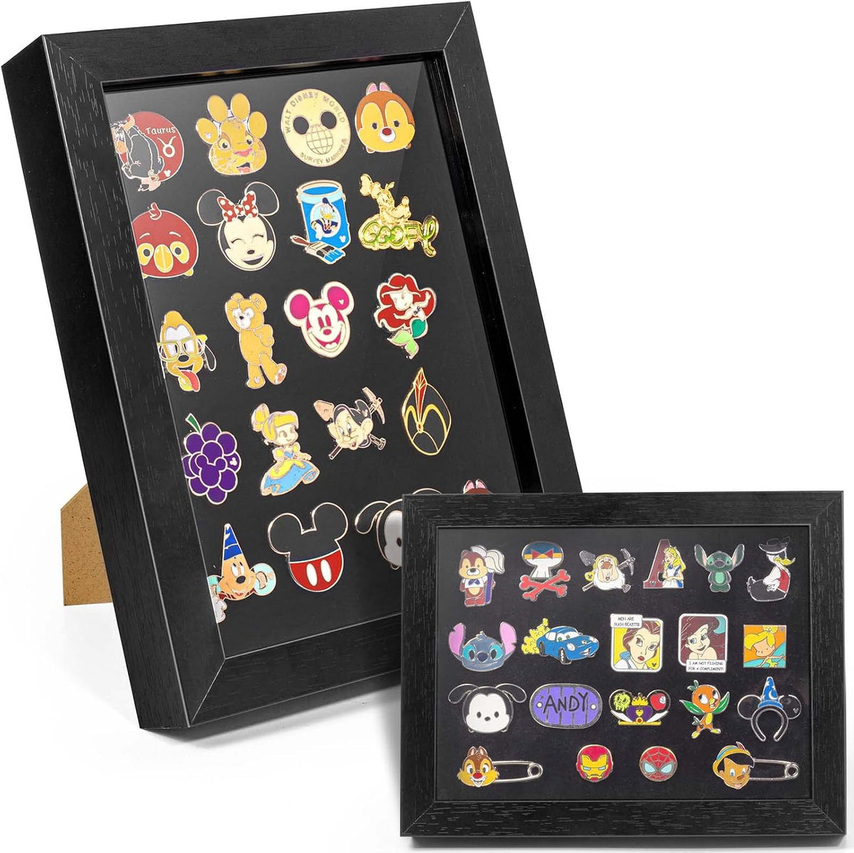 tutata 7x9 Pin Display Frame, Wall & Desktop Mount Shadow Box, Black