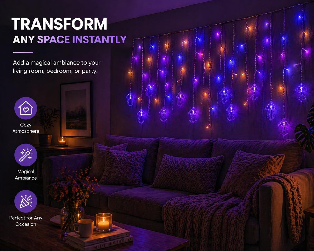 Jellyfish String Lights for Bedroom, USB Hanging Fairy Lights with Remote, Aesthetic Wall Decor Lights for Girls Room, Soft Ambient Lighting for Dorm, Bed, Window