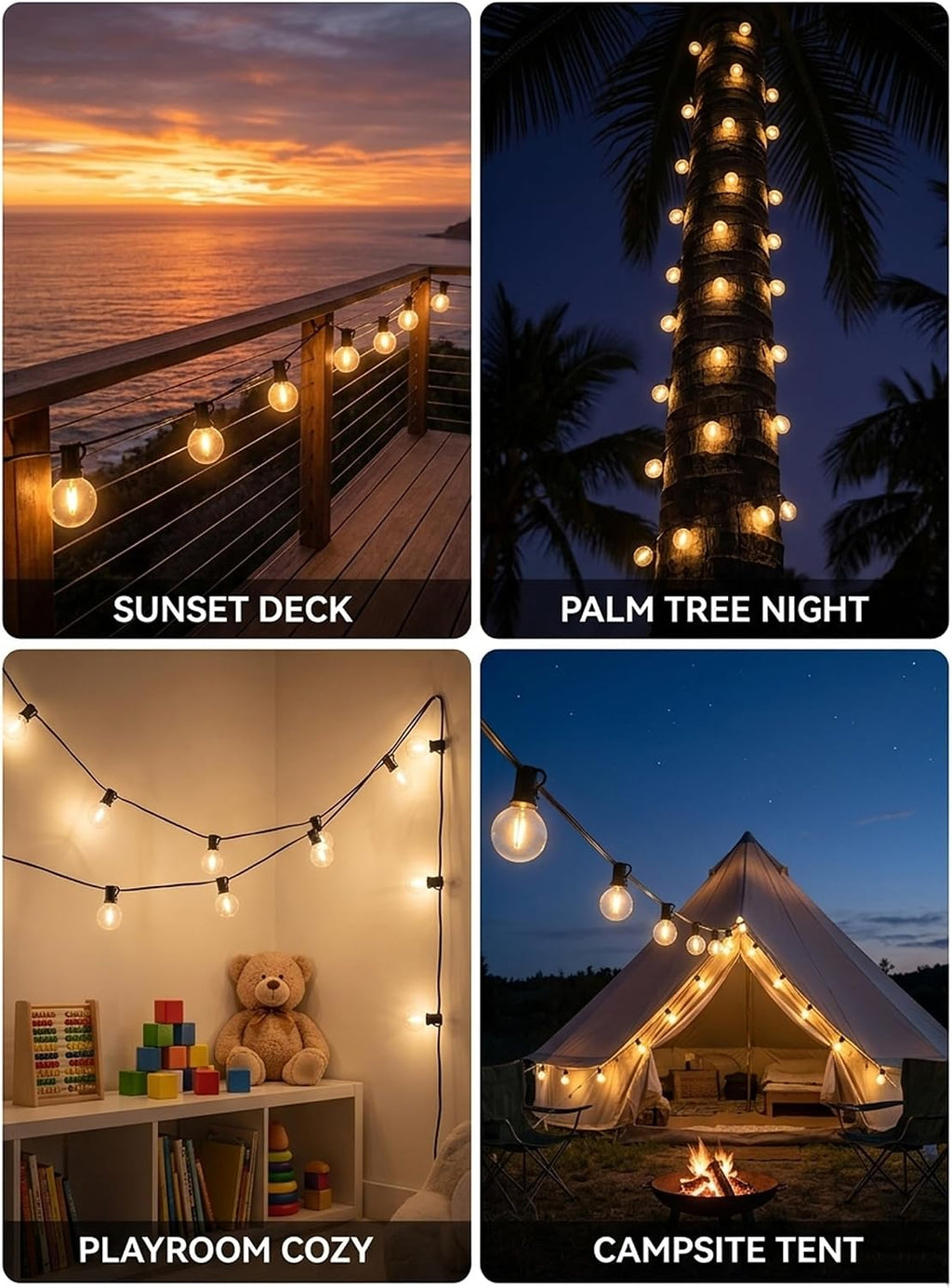 G40 Led Replacement Light Bulbs E12 Screw Base Shatterproof Globe Light Bulbs for Outdoor String Lights 0.6 W Chandelier Bulbs Equvalent to 5 Watt Incandescent Bulb 2700 K Warm White 25 Pack