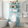 GloTika 3-Tier Over Toilet Storage Cabinet, No Drilling, 64" H, Blue