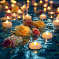 2" Flameless LED Floating Candles, White Waterproof Tealights, 12 Pack