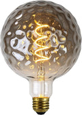 G40 LED Edison Bulb, Smoke Gray Hand-Blown Hard Glass, 4W (25W Incandescent Equivalent), 110-130V, E26, 2000K Warm Yellow Light, 200LM, Dimmable, for Indoor Decorative Lighting (Meteorite)