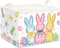 Clastyle Easter Rabbit Cross Kid Storage Basket Baby Laundry Hamper, 36L