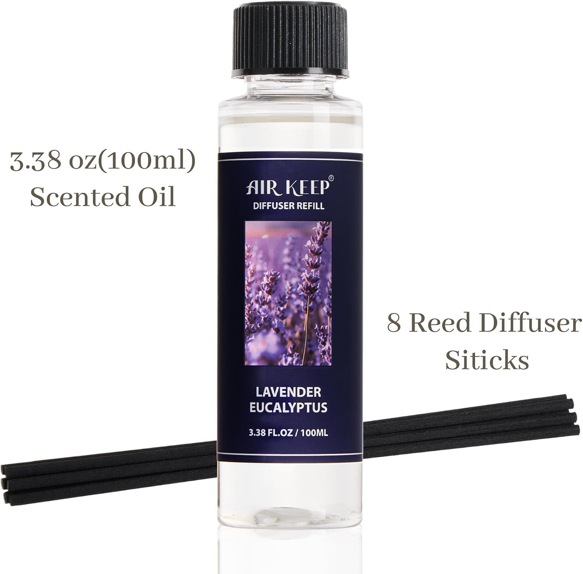 Airkeep Reed Diffuser Oil Refill/Cherry Blossom/3.38 oz/1 Pack/Air Freshener & Aromatherapy Essential Oil Blend for Home Fragrance – Scented Refill Oil for Bathroom, Bedroom & Home Decor