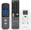 3 Slot Adjustable Remote Control Holder Wall Mount, TV Remote Box Hollow Bottom Slot Easy Phone Charging, Self Adhesive Remote Holder,Wall Pen Holder Storage for Home Office School (Clear)