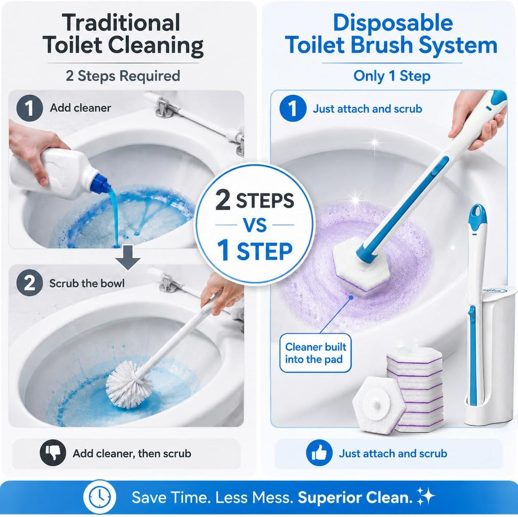 Msvvko Compatible Toilet Wand, Disposable Toilet Brush Refills