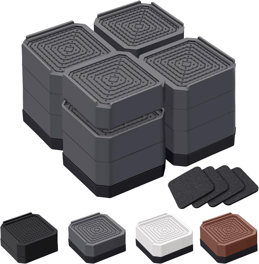ANNKUT Bed Furniture Risers 4 Inch, Heavy Duty 4000 lbs, 4 Pack Grey