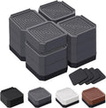 ANNKUT Bed Furniture Risers 4 Inch, Heavy Duty 4000 lbs, 4 Pack Grey
