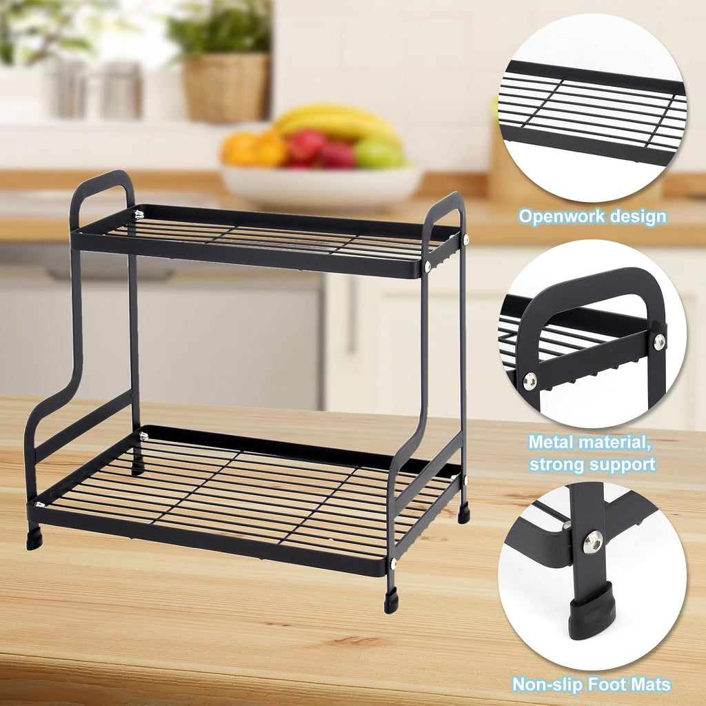 2-Tier Metal Countertop Organizer, Standing Storage Shelf