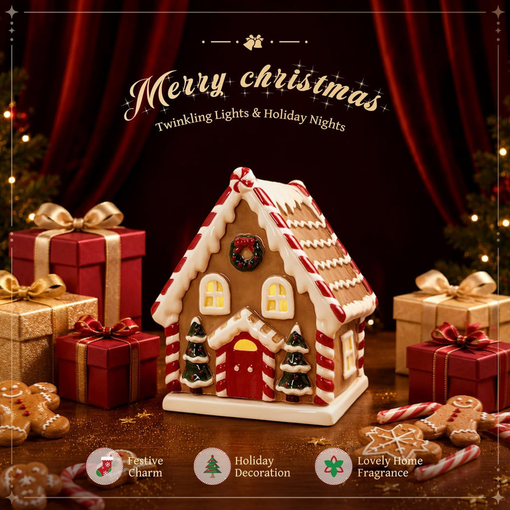 ARVIDSSON Christmas Wax Melt Warmer for Scented Wax, Gingerbread House