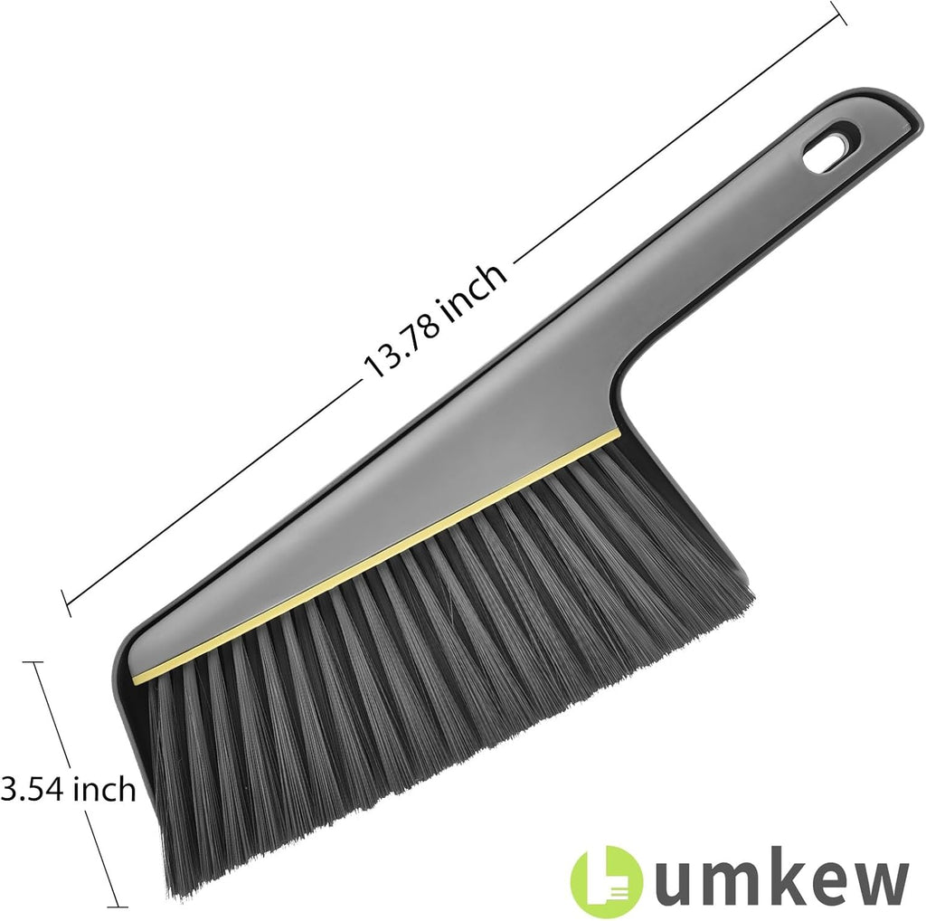 Lumkew Small Broom and Dustpan Set, Hand Mini Dust-Pan and Brush,1 Pcs Gray