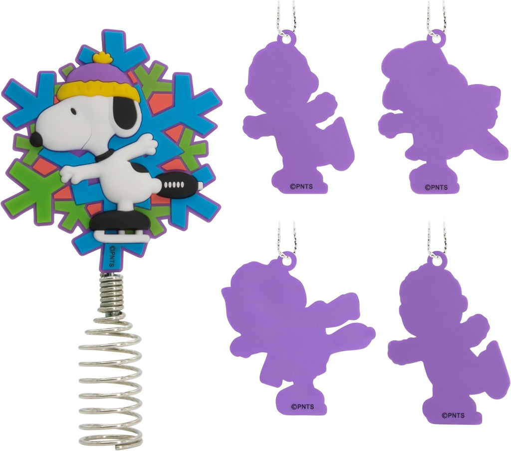 Hallmark Peanuts Mini Christmas Tree Topper and Ornaments, Set of 5