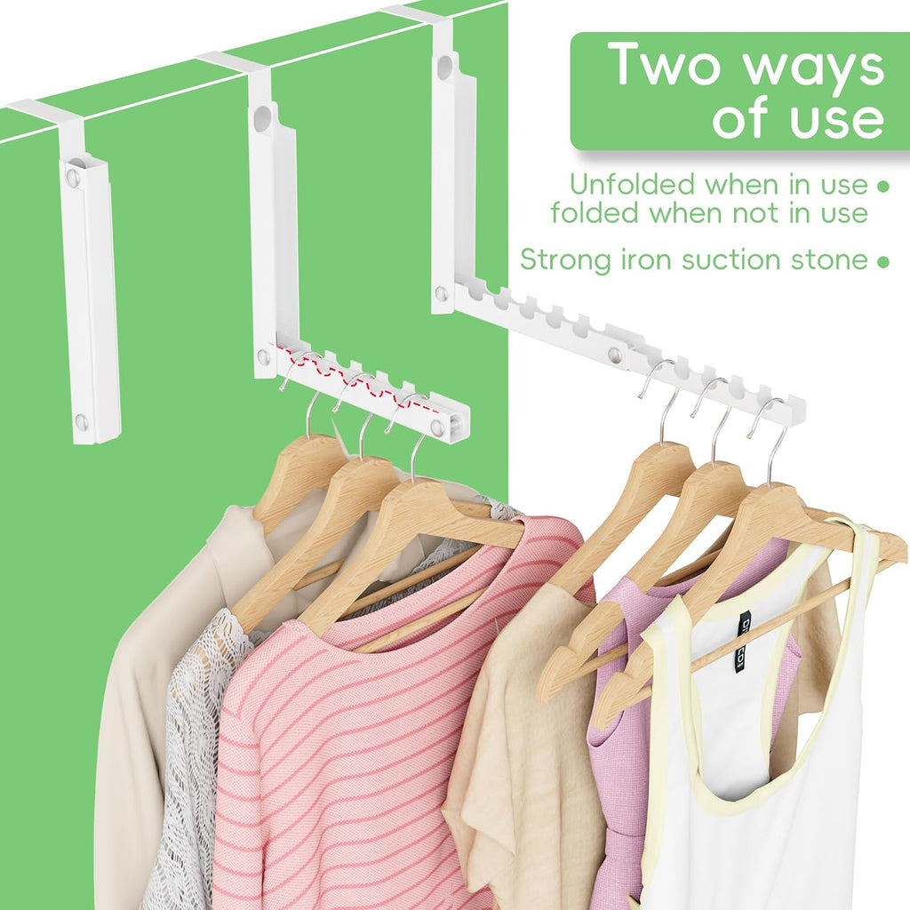 Foldable Over the Door Hooks, Over the Door Hanger for Space Saving